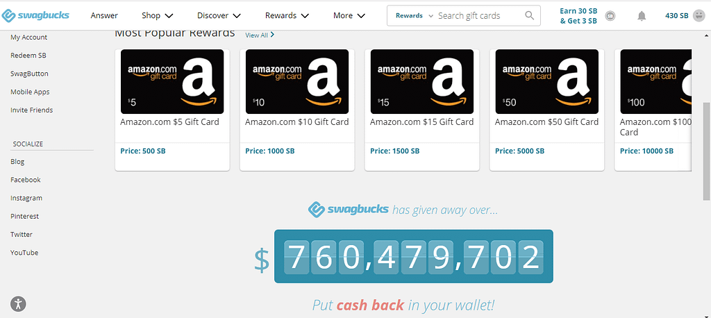 Swagbucks: Earn 4,000 SB w/ Solitaire Cash Game